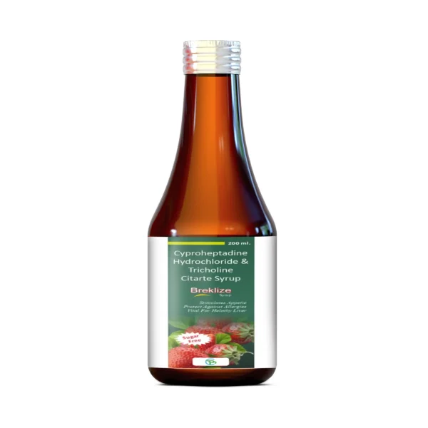 Cyproheptadine 2 Mg + Hydrochloride & Tricholine 275 Mg Citrate Syrup