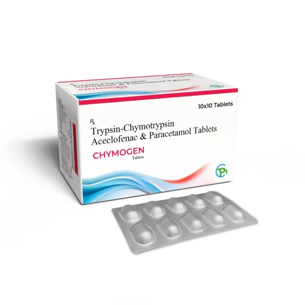 Trypsin Chymotrypsin Aceclofenac 100 Mg & Paracetamol 325 Mg Tablets