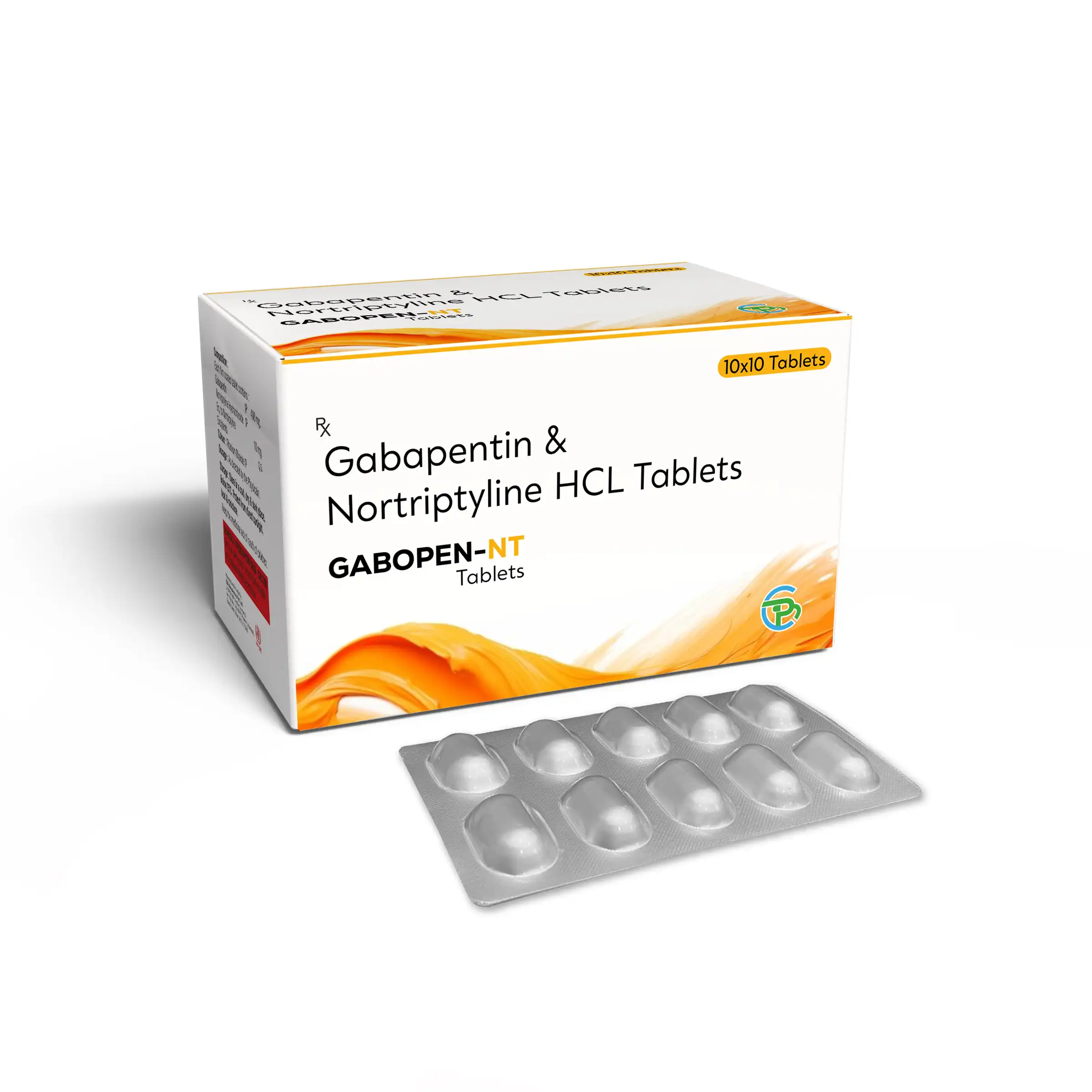 Gabapentin 400 Mg & Nortriptyline10 Mg Hcl Tablets