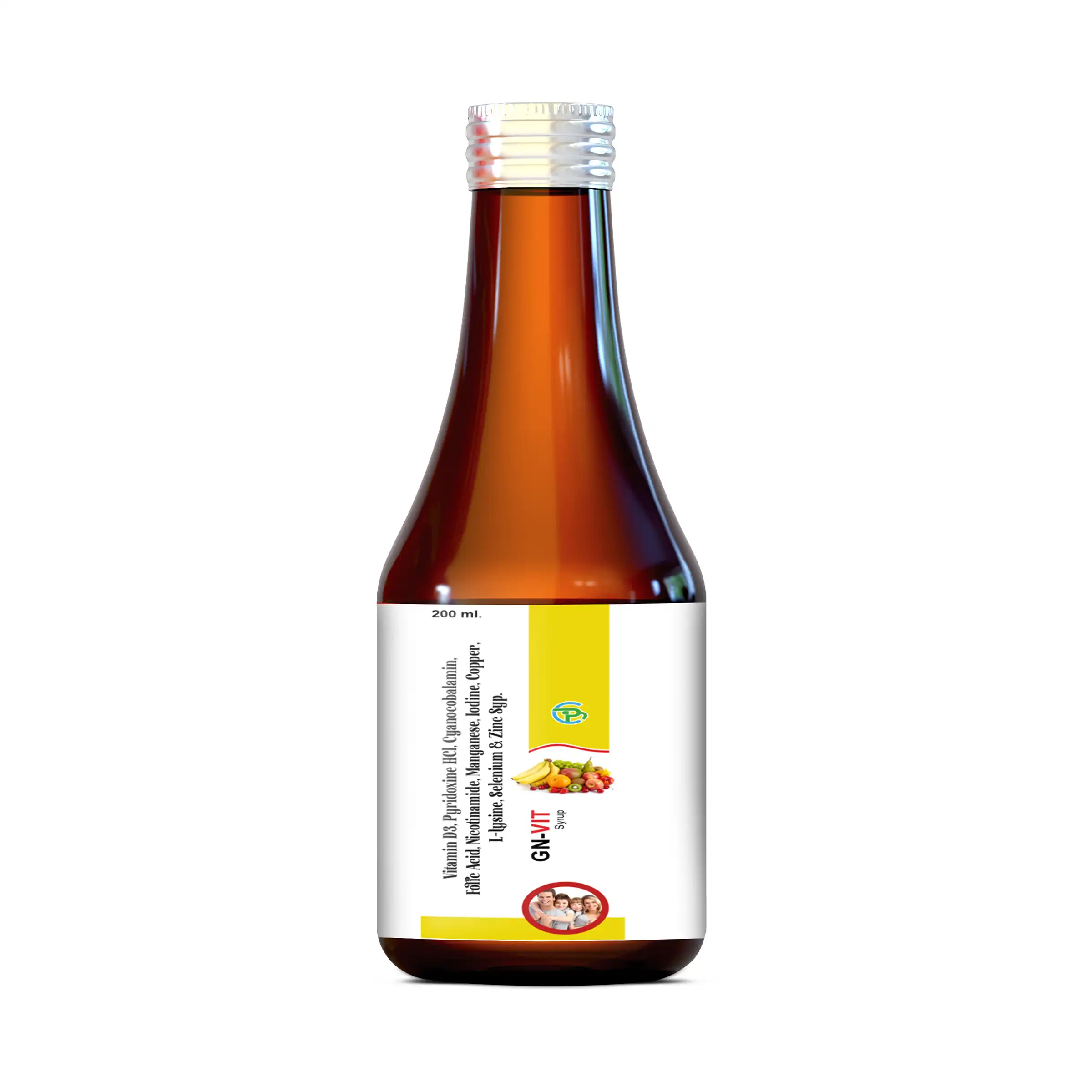 Vitamin D3 Pyridoxine Hcl, Cyanocobalamin Folic Acid, Nicotinamide, Manganese, Iodine Copper, L Lysine Selenium & Zinc Syrup