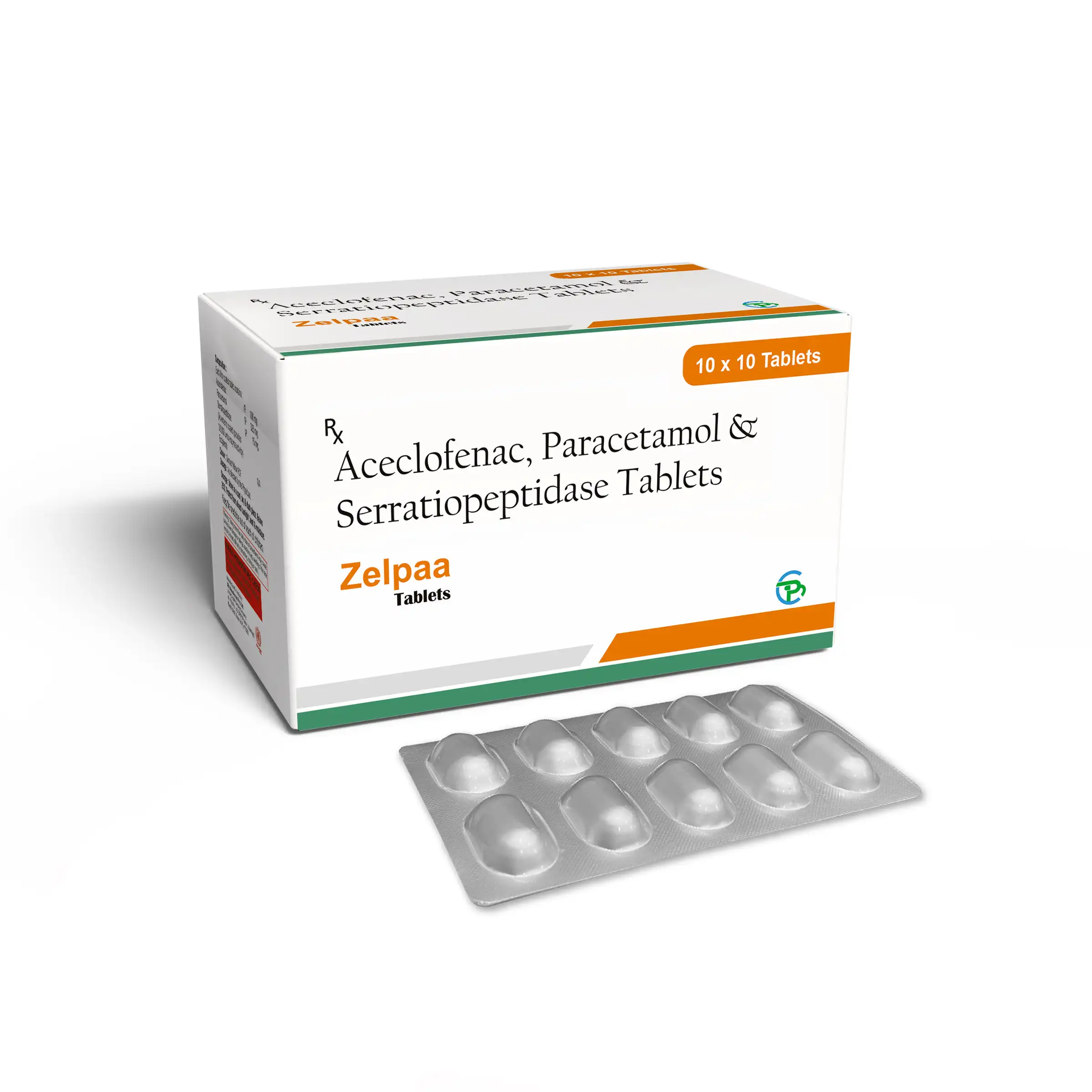 Aceclofenac 100 Mg + Paracetamol 325 Mg + Serratiopeptidase 15 Mg