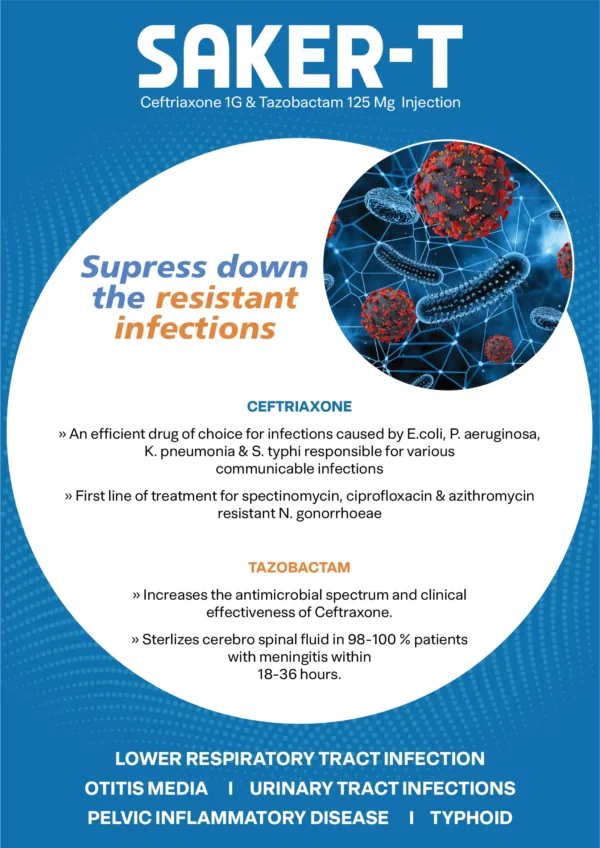 Ceftriaxone and Tazobactam Injection visual aid